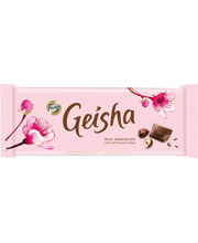 Geisha 100g hasselpähkinänougat täytteinen (40%) maitosuklaalevy